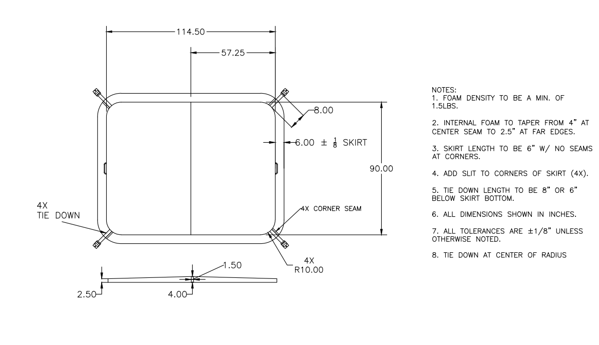 Maax/Vita Mystique (114.5" x 90") Spa Cover 111022