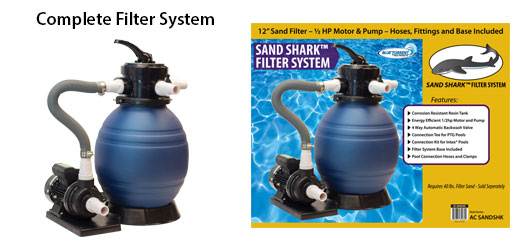 Blue Torrent Sand Shark 12" Sand Filter w/ .35HP Pump