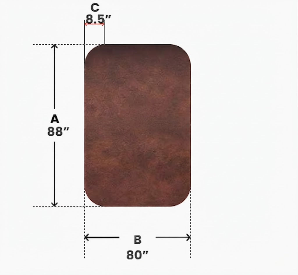 Custom 88" x 80" Spa Cover Mahogany Vinyl