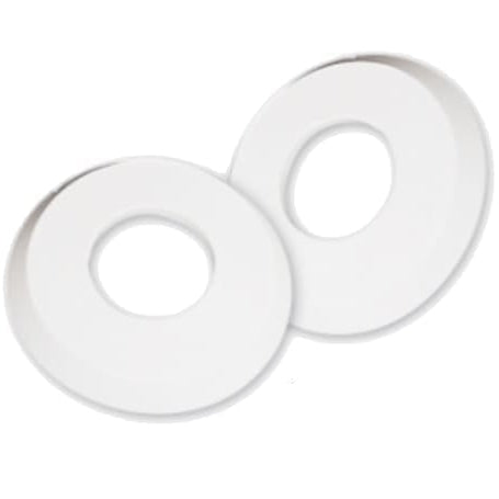 Plastic Escutcheons - White 2Pk