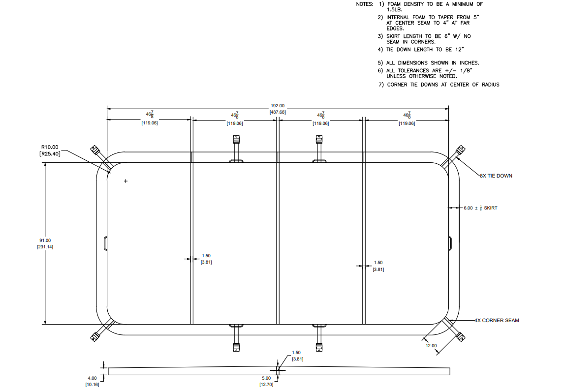 Maax/Vita 16' (192"x91") Swim Spa Cover 111019