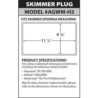 SKIMMER WINTER PLUG FOR WIDE MOUTH SKIMMERS